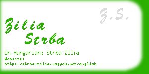 zilia strba business card
